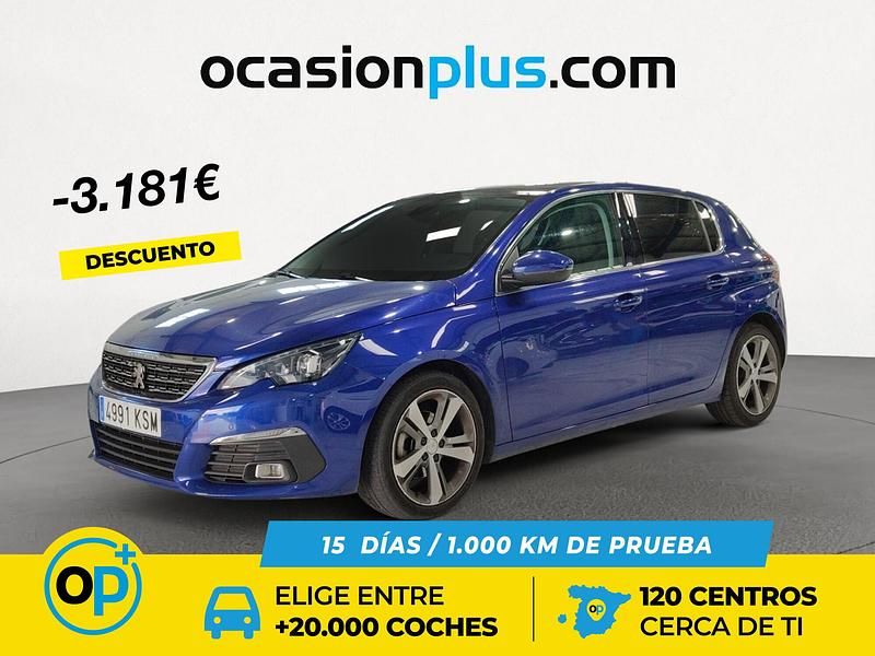 Usado Peugeot 308 Allure 120 CV (88 kW) 2018 Azul Berlina