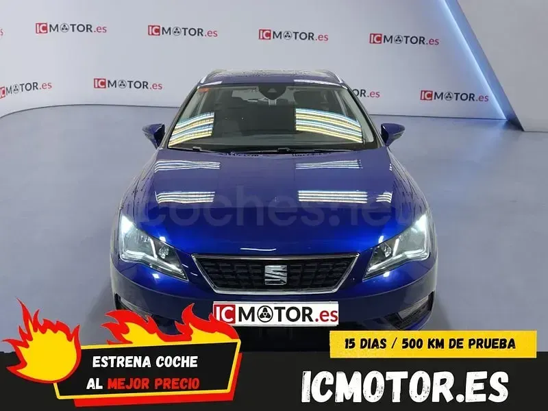 Usado Seat Leon Style 130 CV (95 kW) 2018 Azul Berlina