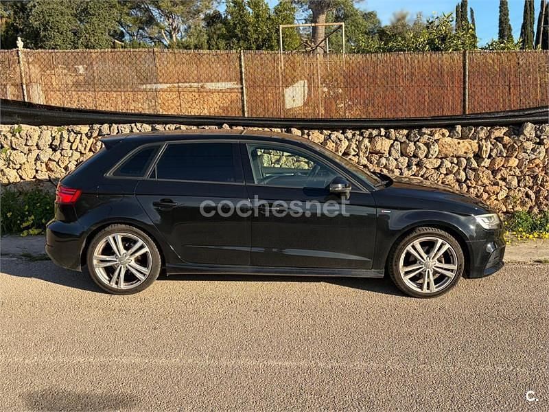 Usado Audi A3 S-Line 116 CV (85 kW) 2019 Negro Berlina