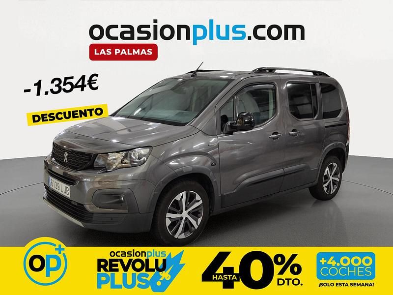 Usado Peugeot Rifter GT-line 100 CV (73 kW) 2020 Gris Monovolumen