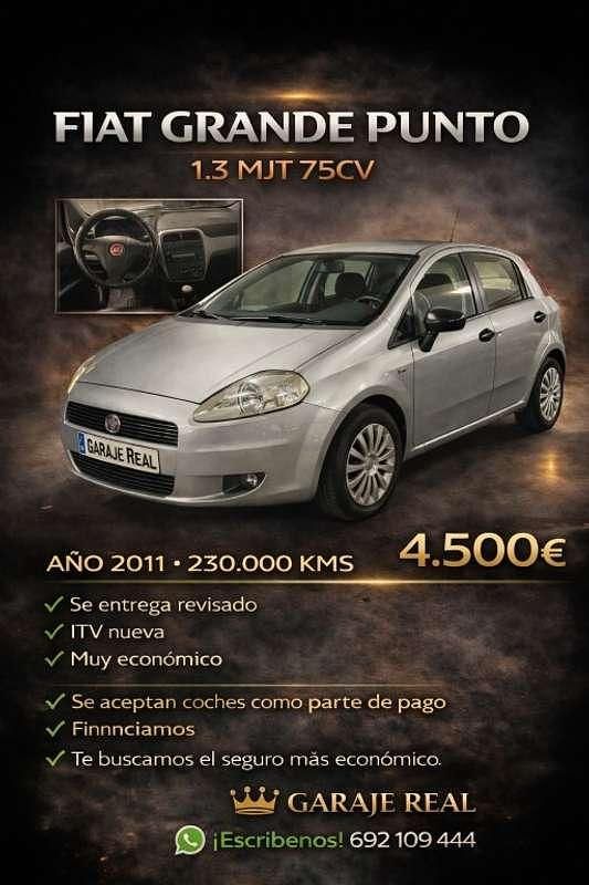 Usado Fiat Grande Punto Active 75 CV (55 kW) 2011 Plateado Utilitario