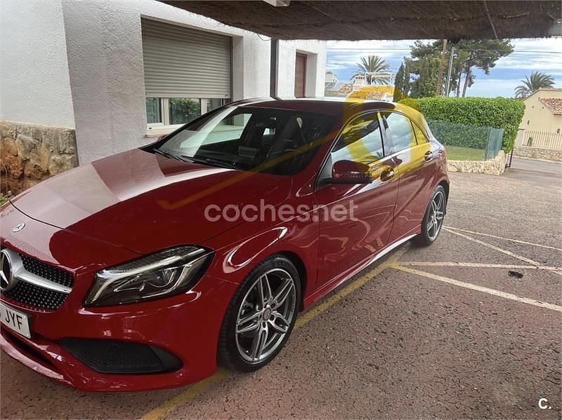 Usado Mercedes A200 AMG line 136 CV (100 kW) 2017 Rojo Berlina
