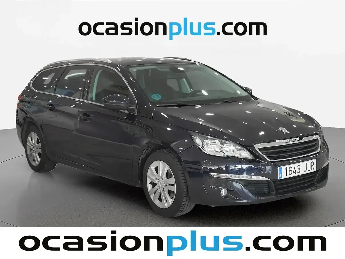 Usado Peugeot 308 Style 130 CV (95 kW) 2015 Azul Familiar