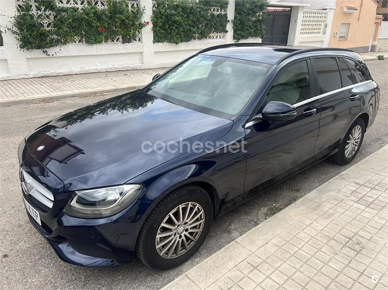 Azul Usado 2015 Mercedes C200 Elegance Familiar | 16.900 € (Precio justo) - Imagen 1/4