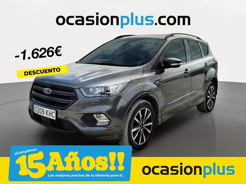 Gris Usado 2018 Ford Kuga ST-Line SUV | 17.890 € (Precio justo) - Imagen 1/4