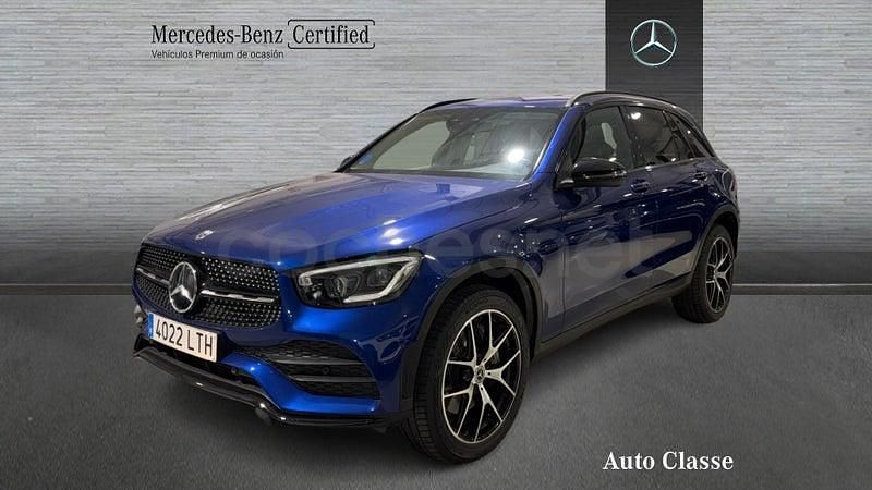 Usado Mercedes GLC300e AMG line 306 CV (225 kW) 2021 Azul brillante SUV