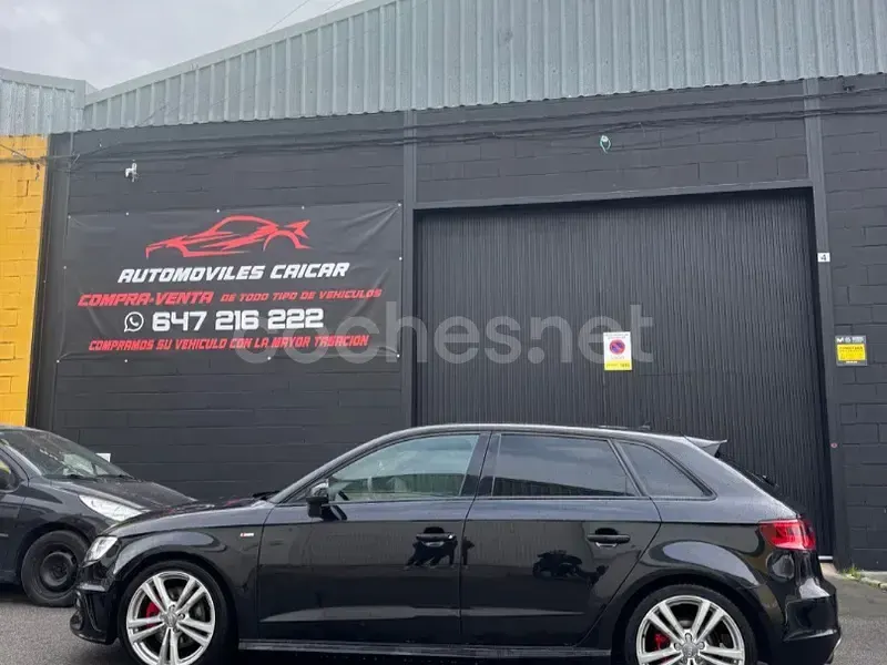 Usado Audi A3 S-Line 184 CV (135 kW) 2014 Negro Berlina
