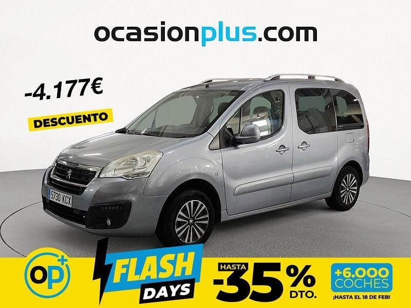 Usado Peugeot Partner Active 100 CV (73 kW) 2017 Gris Monovolumen