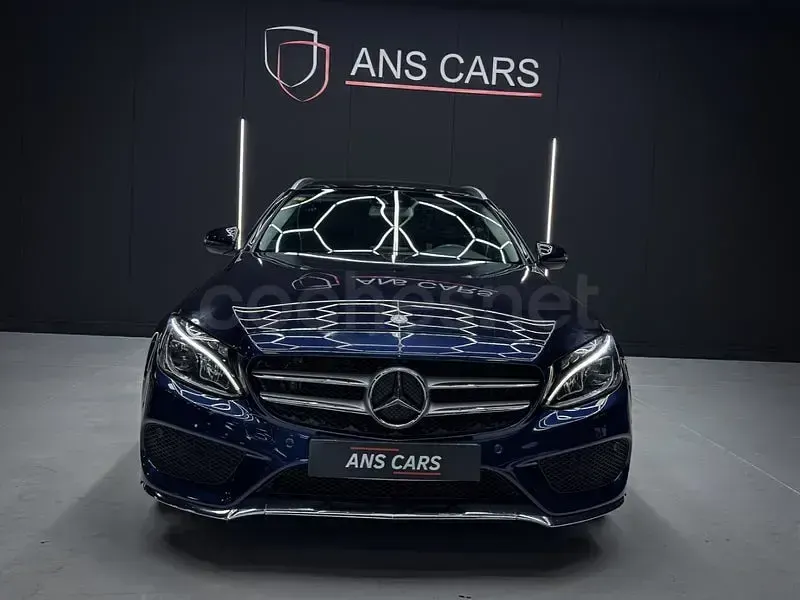 Usado Mercedes C220 AMG 170 CV (125 kW) 2016 Azul Familiar