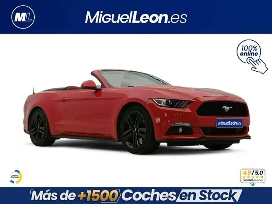 Usado Ford Mustang 290 CV (213 kW) 2018 Rojo Descapotable