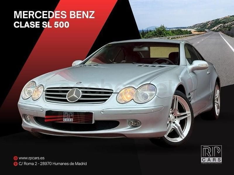 Usado Mercedes SL500 306 CV (225 kW) 2001 Gris / plata Descapotable