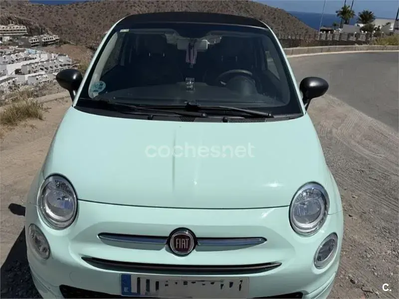 Usado Fiat 500C Pop 69 CV (50 kW) 2018 Azul Descapotable