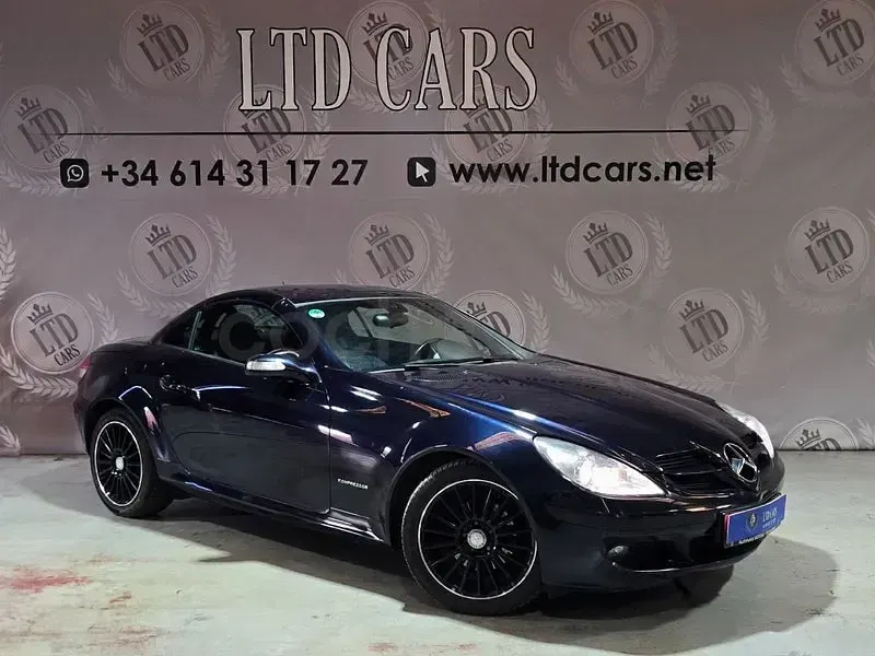Usado Mercedes SLK200 163 CV (119 kW) 2006 Azul Descapotable