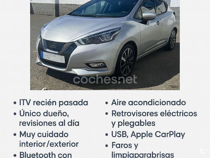 Gris / plata Usado 2019 Nissan Micra Acenta Utilitario | 9500 € (Precio justo) - Imagen 1/4