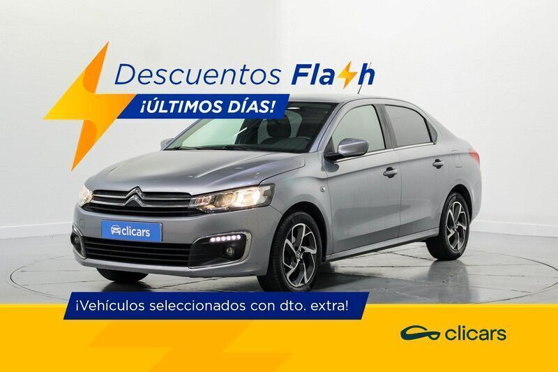 Gris Usado 2017 Citroën C-Elysee I PureTech Berlina | 7490 € (Precio justo) - Imagen 1/4