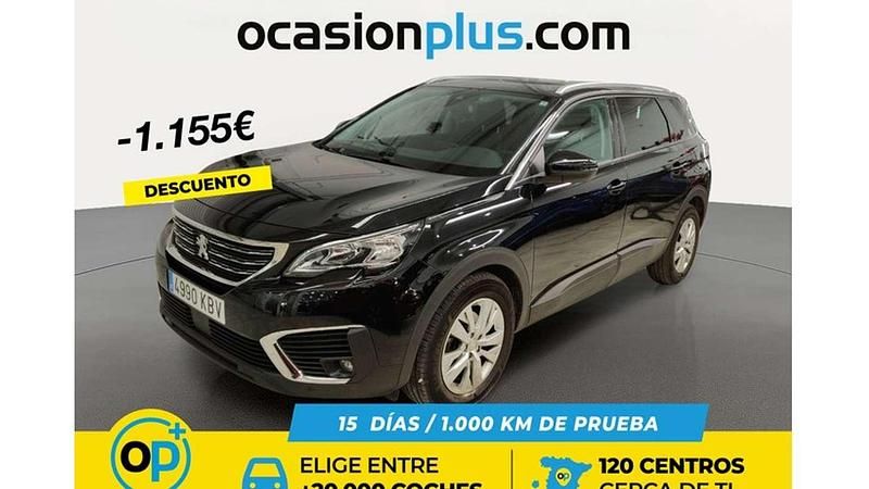 Usado Peugeot 5008 Active 120 CV (88 kW) 2017 Negro SUV