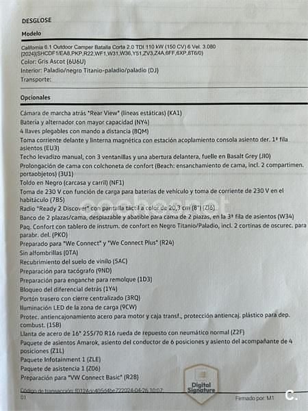 Usado VW California Beach 150 CV (110 kW) 2024 Gris / plata Van