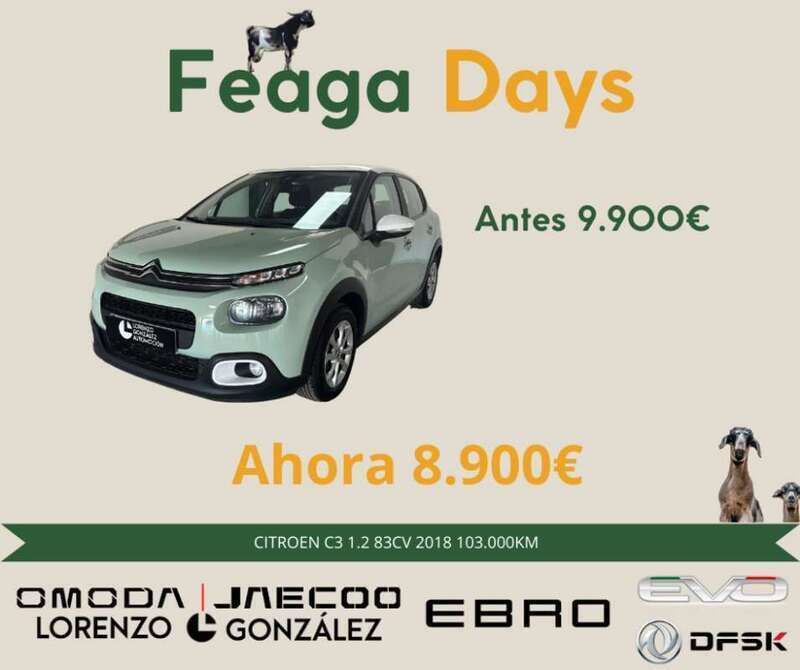 Usado Citroën C3 Feel 82 CV (60 kW) 2018 Verde Utilitario