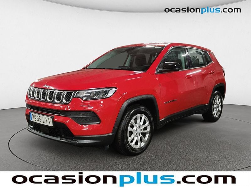 Rojo Usado 2022 Jeep Compass Longitude SUV | 19.419 € (Precio justo) - Imagen 1/4
