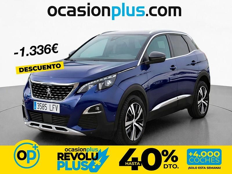 Usado Peugeot 3008 GT-line 130 CV (95 kW) 2020 Azul SUV