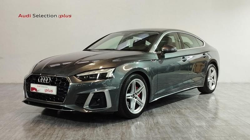 Gris Usado 2021 Audi A5 S-Line Coupe | 32.900 € (Buen precio) - Imagen 1/4