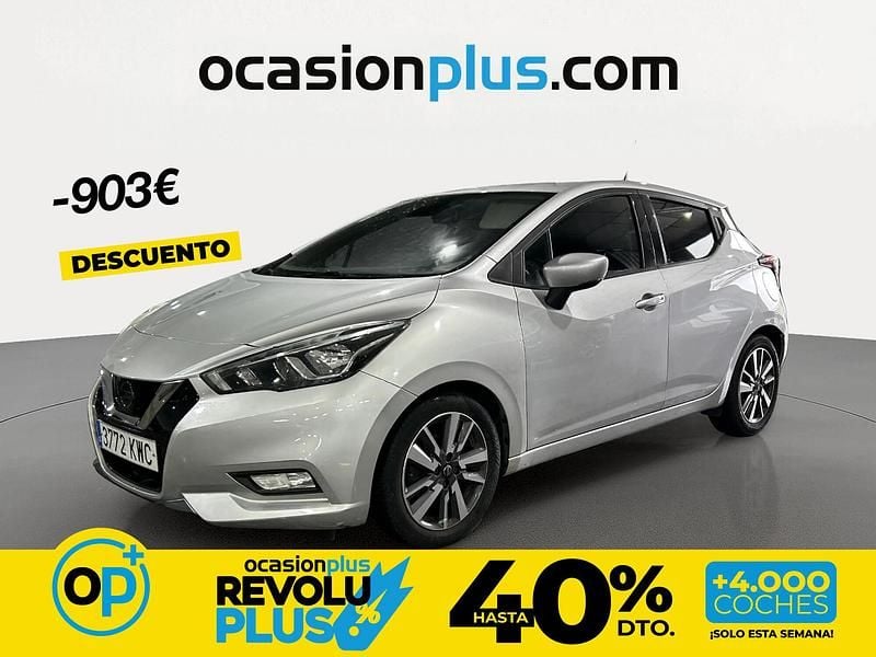 Usado Nissan Micra N-Connecta 90 CV (66 kW) 2017 Gris plata Utilitario