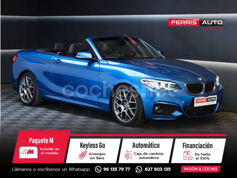 Azul Usado 2016 BMW 218 Comfort Edition Descapotable | 22.890 € (Precio justo) - Imagen 1/4