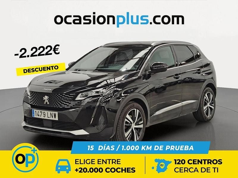 Usado Peugeot 3008 GT 130 CV (95 kW) 2021 Negro SUV