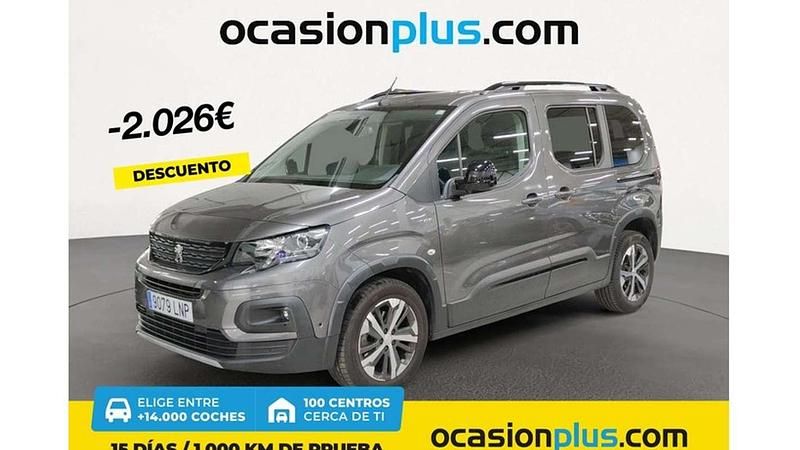Gris Usado 2021 Peugeot Rifter GT Monovolumen | 20.264 € (Precio justo) - Imagen 1/4