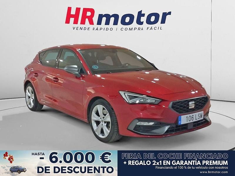 Rojo Usado 2021 Seat Leon FR Berlina | 17.790 € (Precio justo) - Imagen 1/4