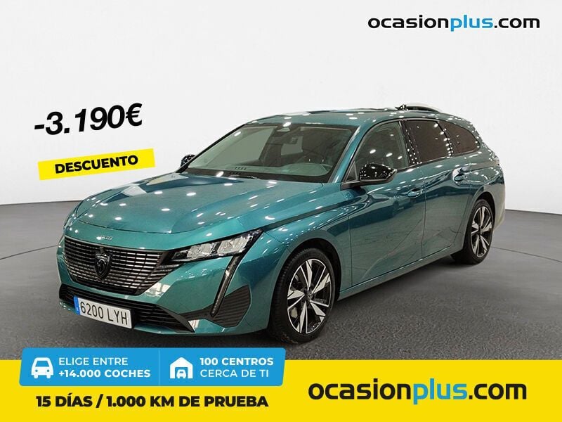 Azul Usado 2022 Peugeot 308 Allure Familiar | 20.950 € (Precio justo) - Imagen 1/4