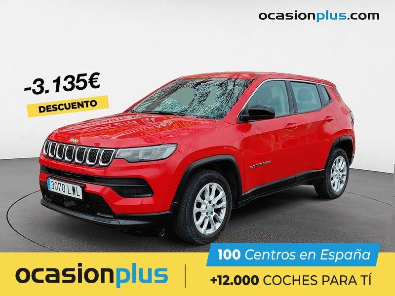 Rojo Usado 2022 Jeep Compass Longitude SUV | 22.390 € (Precio justo) - Imagen 1/4