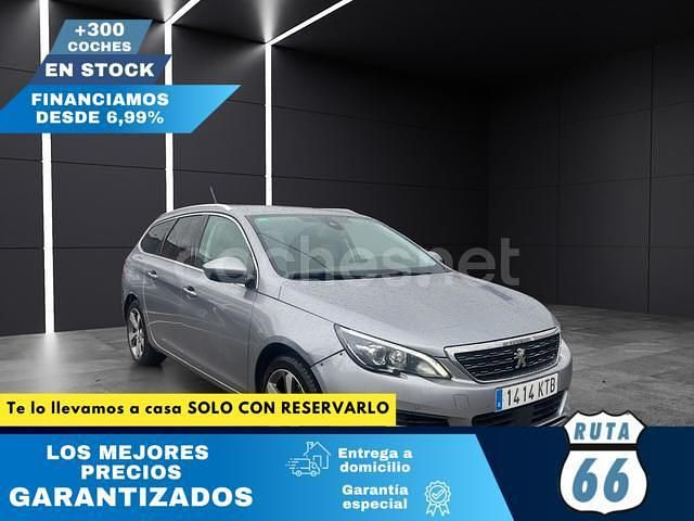 Gris / plata Usado 2019 Peugeot 308 SW Allure Familiar | 8490 € (Precio justo) - Imagen 1/4
