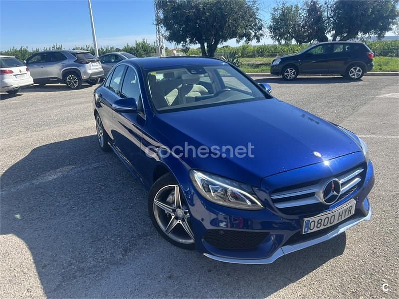 Azul Usado 2014 Mercedes C220 AMG line Berlina | 17.900 € (Precio justo) - Imagen 1/4