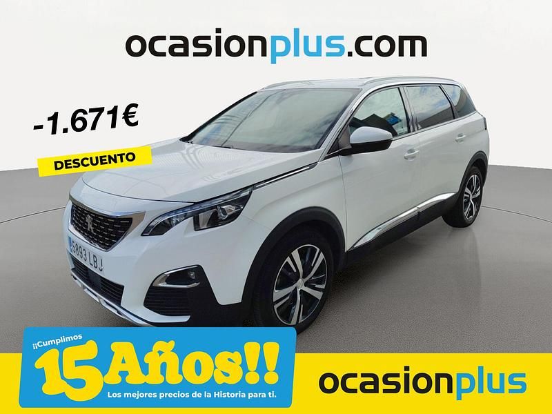 Blanco Usado 2019 Peugeot 5008 Allure Monovolumen | 18.390 € (Precio justo) - Imagen 1/4