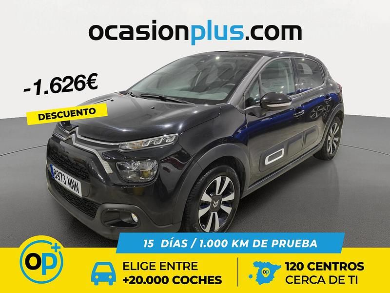 Negro Usado 2024 Citroën C3 PureTech Berlina | 13.050 € (Precio justo) - Imagen 1/3