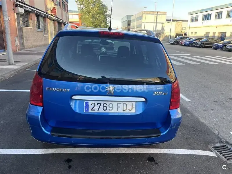 Usado Peugeot 307 110 CV (80 kW) 2007 Azul Familiar