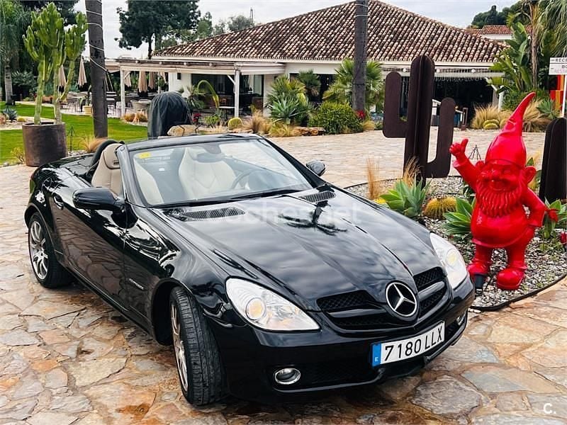 Negro Usado 2010 Mercedes SLK200 Descapotable | 15.500 € (Precio justo) - Imagen 1/4