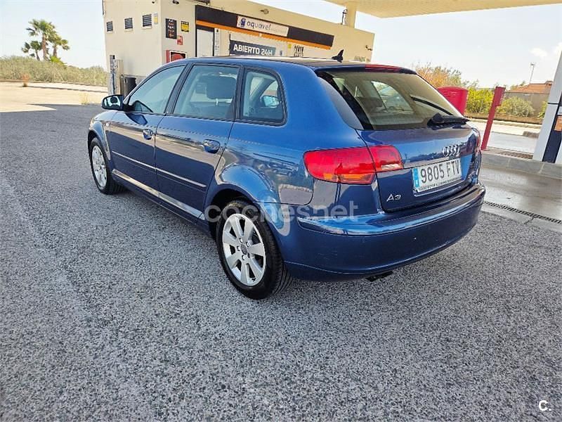 Usado Audi A3 Ambition 140 CV (102 kW) 2007 Azul Utilitario