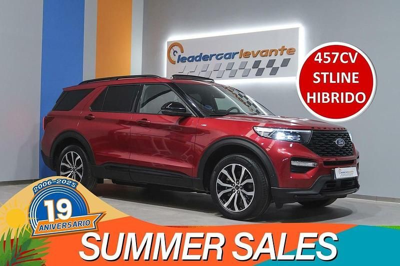 Rojo Usado 2021 Ford Explorer ST-Line SUV | 46.900 € (Precio justo) - Imagen 1/4