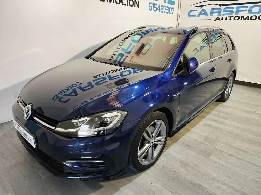 Usado VW Golf VII R-line 150 CV (110 kW) 2019 Azul Familiar
