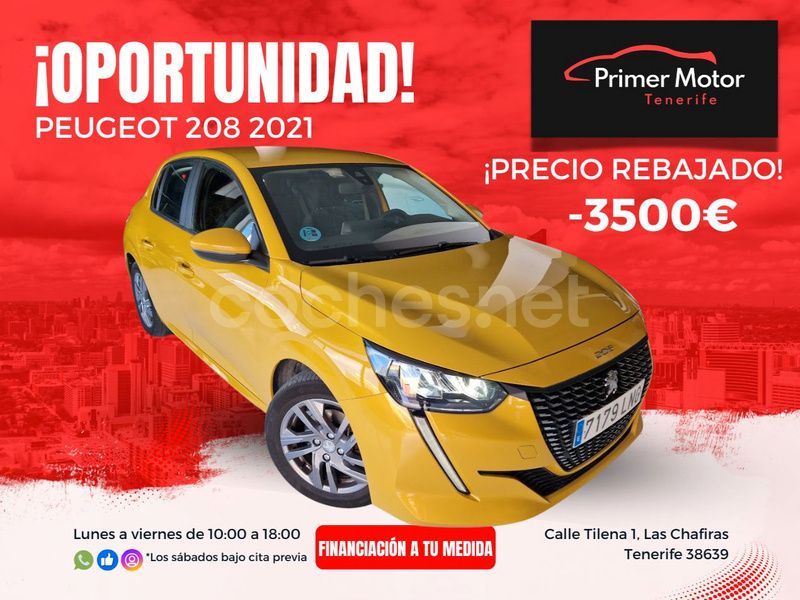 Amarillo Usado 2021 Peugeot 208 Active Utilitario | 11.400 € (Precio justo) - Imagen 1/4