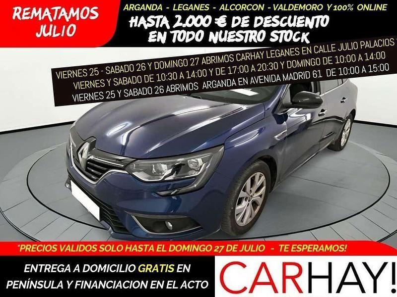 Azul Usado 2018 Renault Mégane GrandTour LIMITED Familiar | 11.990 € (Precio justo) - Imagen 1/4