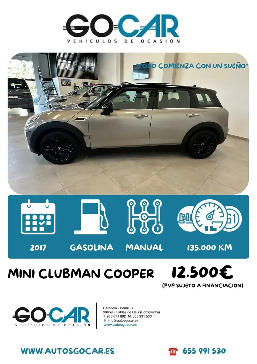 Usado Mini Cooper Clubman 136 CV (100 kW) 2017 Gris Familiar