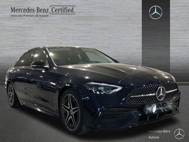 Usado Mercedes C200 AMG line 204 CV (150 kW) 2021 Azul cavansita