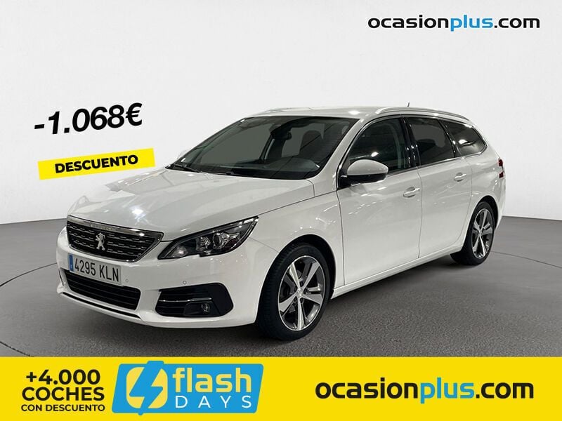 Blanco Usado 2018 Peugeot 308 Allure Familiar | 10.090 € (Precio justo) - Imagen 1/4