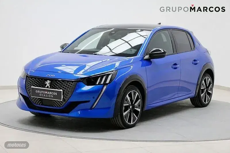 Usado Peugeot 208 GT-line 100 CV (73 kW) 2020 Azul Utilitario