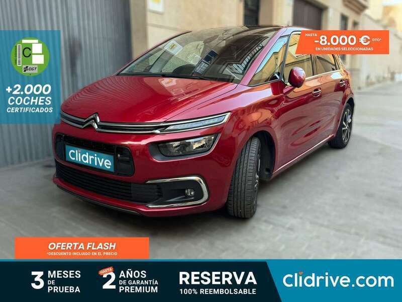 Rojo Usado 2019 Citroën C4 SpaceTourer Feel Monovolumen | 14.690 € (Precio justo) - Imagen 1/3