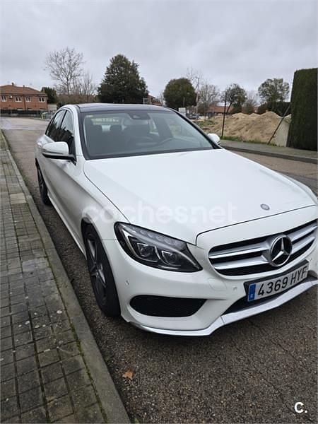 Usado Mercedes C220 AMG line 170 CV (125 kW) 2014 Blanco Berlina
