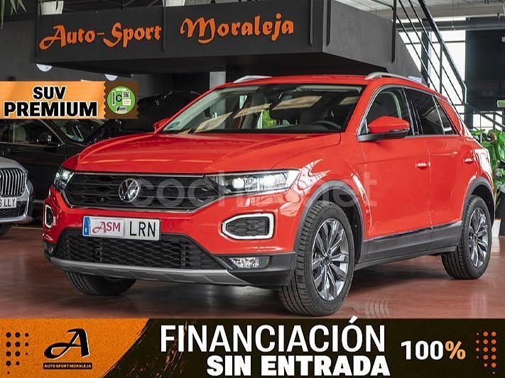 Rojo Usado 2021 VW T-Roc Sportline SUV | 22.900 € (Un poco caro) - Imagen 1/4